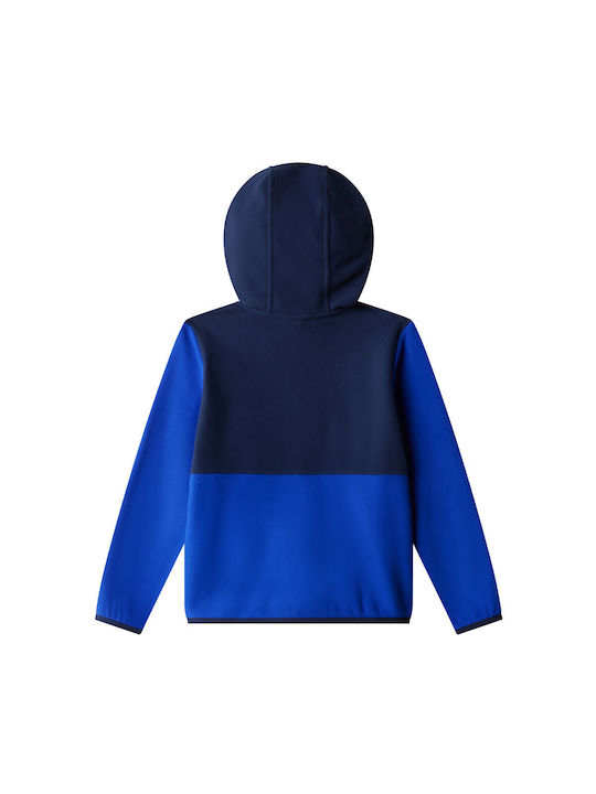 The North Face Kids Sweatshirt Cardigan Fleece with Hood Blue Glacier Full