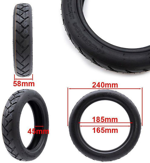 Ewheels Anvelopă pentru Scutere electrice Xiaomi în Culoarea Negru
