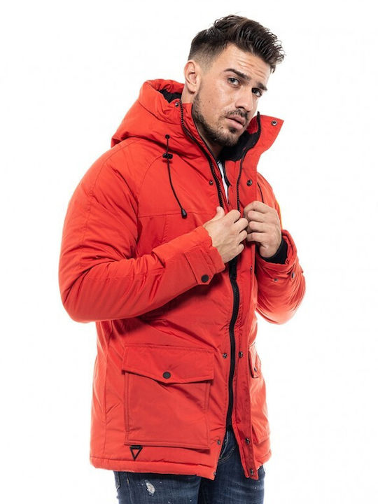 Splendid Plus Size Herren Winter Jacke Lässig Orange