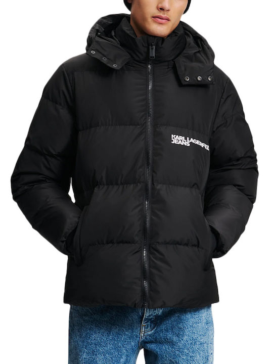 Karl Lagerfeld Herren Jacke Puffer Schwarz