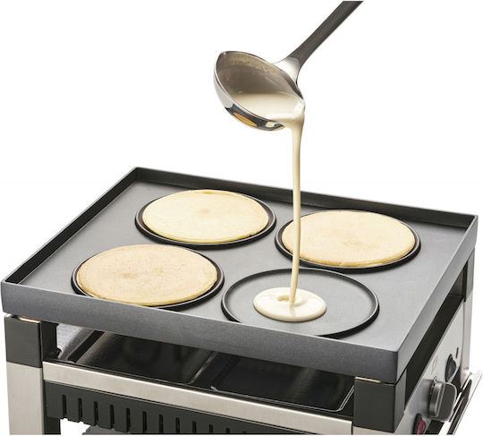 Solis Tabletop Electric Grill Raclette Smooth and Ribbed Plate 1020W with Adjustable Thermostat