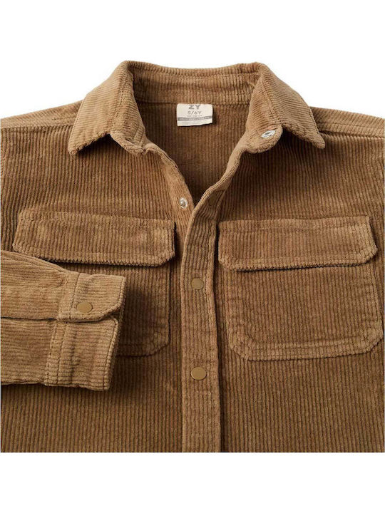 Kids Shirt Long Sleeve Camel