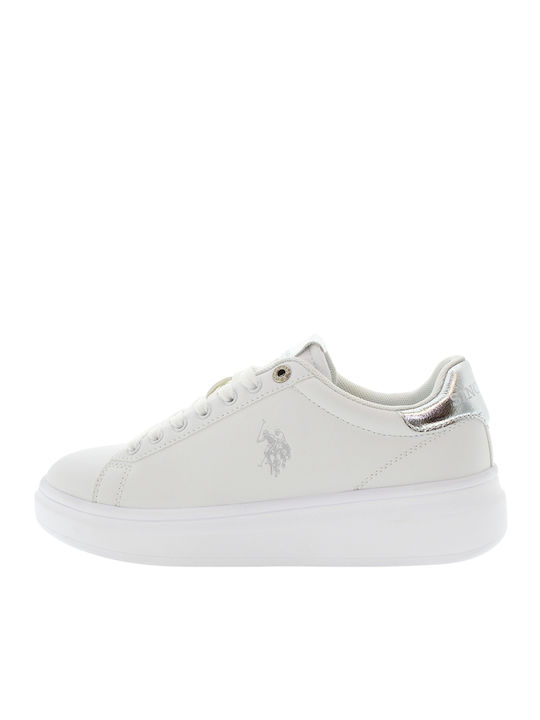 U.S. Polo Assn. Femei Sneakers Albe