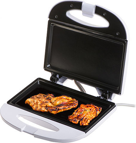 Adler Tischplatte Elektrogrill Glatte Platte 700W mit Deckel 20cmx11cmcm