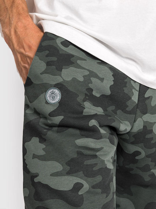 Sweatpants with Elastic Khaki Camo
