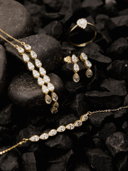 Themelidis Jewels Charm from Gold 14K with Zircon