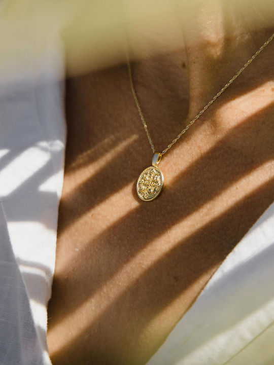 Themelidis Jewels Камъче Фулактó Константин от Жълто Злато 14 Карата