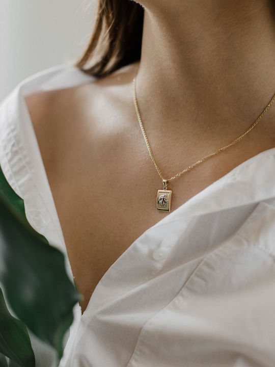 Themelidis Jewels Charm Фулактó Константин Зодиакален Знак Водолей от Жълто Злато 9 Карати
