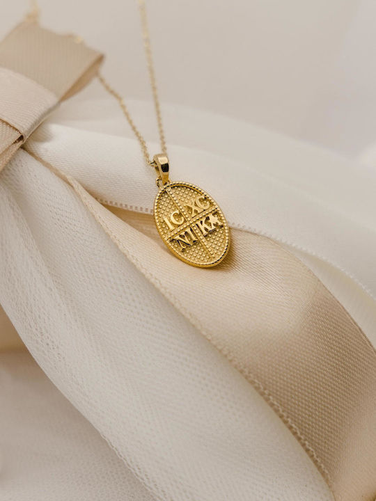 Themelidis Jewels Гривна Фулактó Константин от Жълто Злато 14 Карата