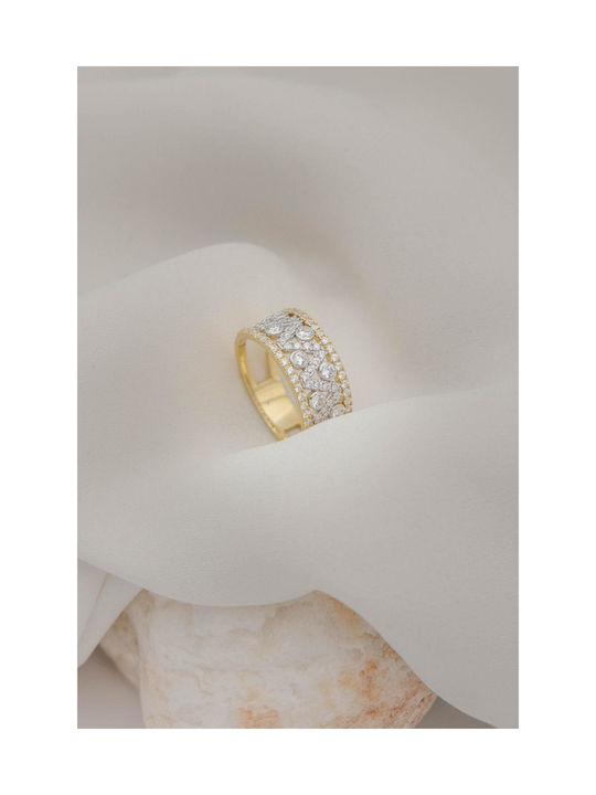 Themelidis Jewels Damen Ring mit Zirkonia aus Weißgold 14K