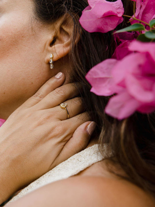 Themelidis Jewels Γυναικείο Δαχτυλίδι με Ζιργκόν από Χρυσό 14Κ