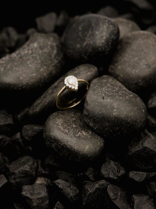 Themelidis Jewels Γυναικείο Δαχτυλίδι με Ζιργκόν από Χρυσό 14Κ