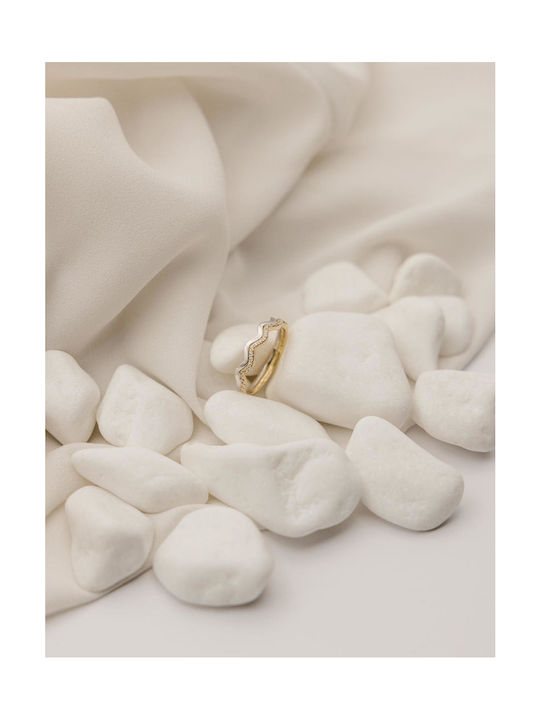 Themelidis Jewels Γυναικείο Δαχτυλίδι με Ζιργκόν από Χρυσό 14Κ