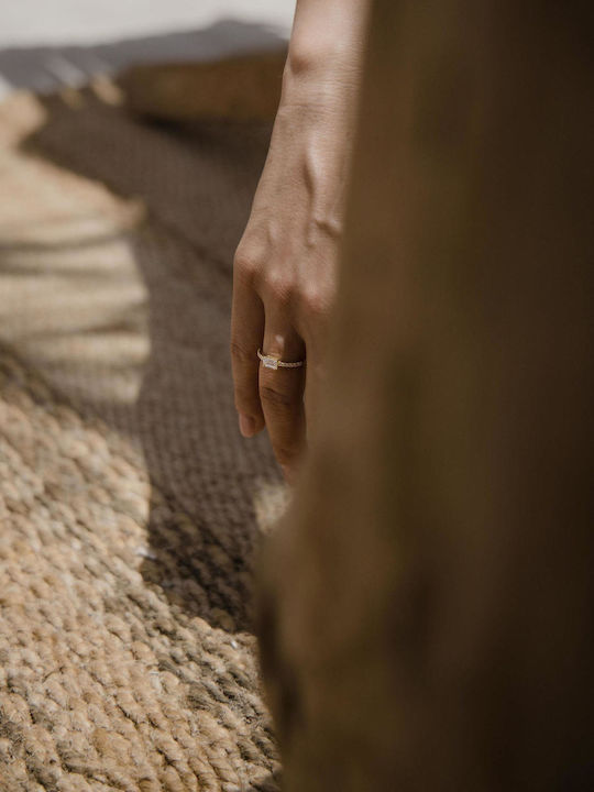 Themelidis Jewels Γυναικείο Δαχτυλίδι με Ζιργκόν από Χρυσό 14Κ