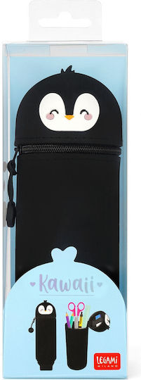 Legami Milano Soft Pencil Case Silicone Barrel Black