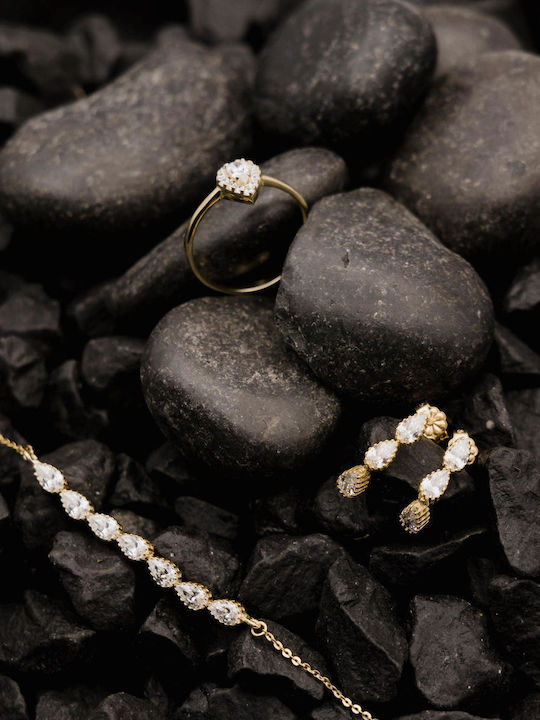 Themelidis Jewels Set Cercei din Aur 14K cu Pietre
