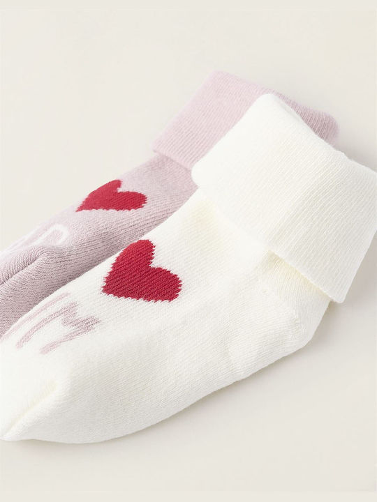 Zippy Kids' Socks Pink/Ecru