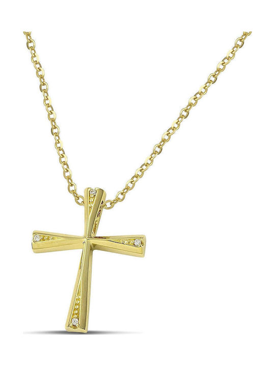 Themelidis Jewels Γυναικείος Χρυσός Σταυρός 14Κ χωρίς Αλυσίδα