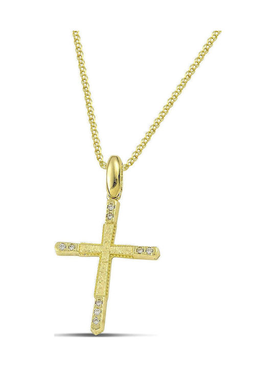 Themelidis Jewels Damen Gold Kreuz 14K