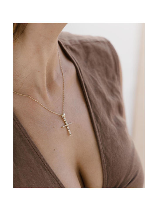 Themelidis Jewels Damen Gold Kreuz 14K