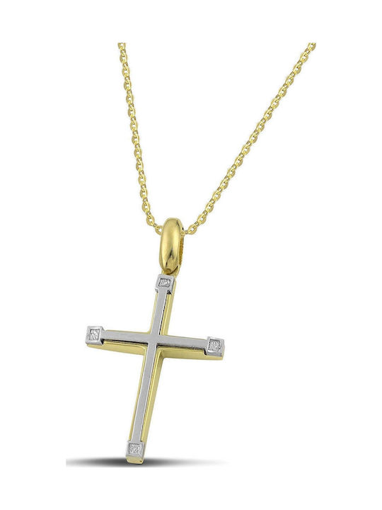 Themelidis Jewels Ανδρικός Χρυσός Σταυρός 14Κ χωρίς Αλυσίδα