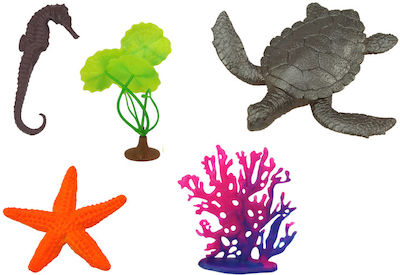 Jucărie Miniatură Set Of Sea Animal Figurines 7 Pieces Aquatic Plants