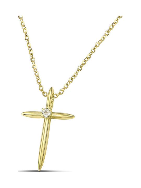 Themelidis Jewels Γυναικείος Χρυσός Σταυρός 14Κ χωρίς Αλυσίδα