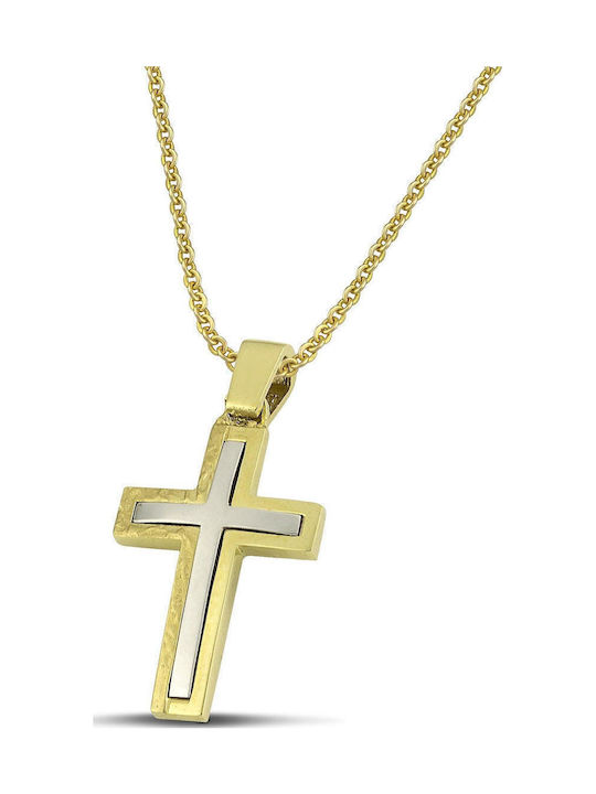 Themelidis Jewels Aur Cruce 14K Față și spate cu Răstignitul