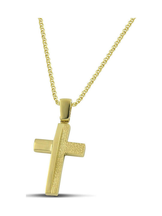 Themelidis Jewels Ανδρικός Χρυσός Σταυρός 14Κ χωρίς Αλυσίδα