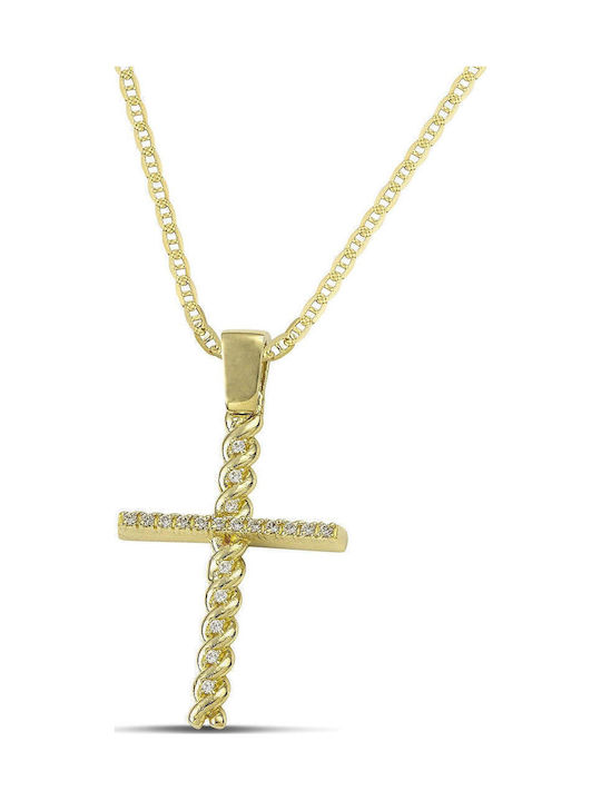 Themelidis Jewels Γυναικείος Χρυσός Σταυρός 14Κ χωρίς Αλυσίδα
