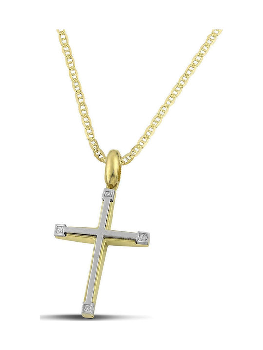 Themelidis Jewels Ανδρικός Χρυσός Σταυρός 14Κ χωρίς Αλυσίδα