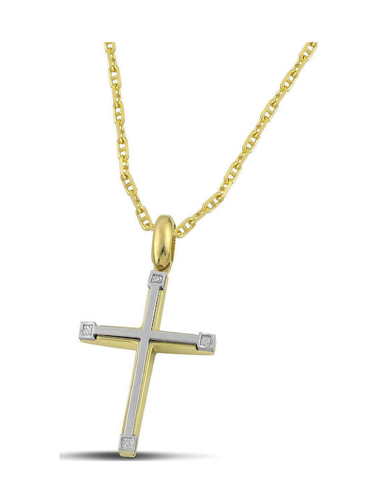 Themelidis Jewels Ανδρικός Χρυσός Σταυρός 14Κ χωρίς Αλυσίδα