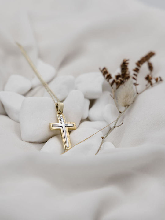 Themelidis Jewels Aur Cruce 14K Față și spate cu Răstignitul