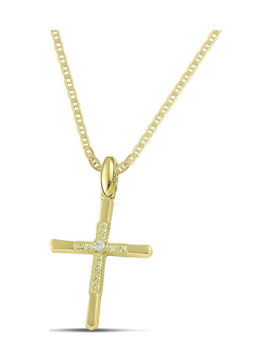 Themelidis Jewels Γυναικείος Χρυσός Σταυρός 14Κ χωρίς Αλυσίδα