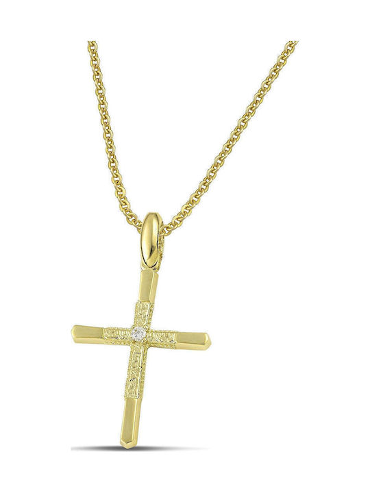 Themelidis Jewels Γυναικείος Χρυσός Σταυρός 14Κ χωρίς Αλυσίδα