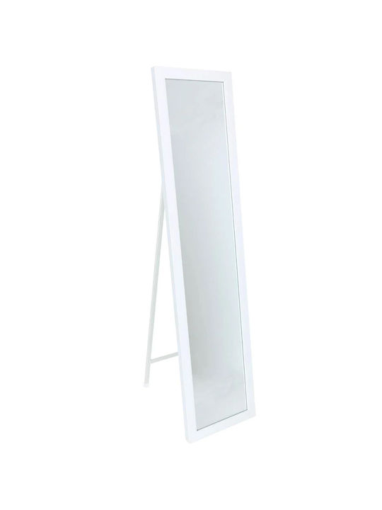 Boden- oder Standspiegel mit Weißem Holzrahmen 159x38cm