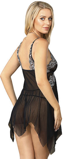 Subblime Sexy Babydoll με Δαντέλα Μαύρο