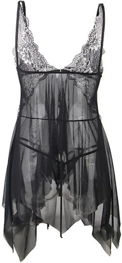 Subblime Sexy Babydoll με Δαντέλα Μαύρο