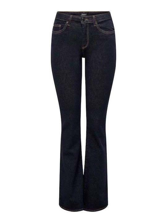 Only Women's Jean Trousers Flared Dark Blue