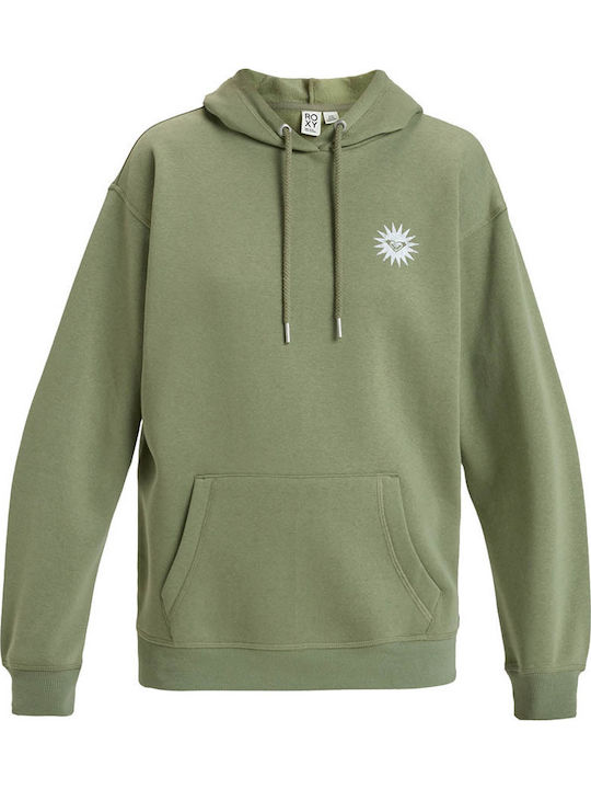 Surf Stoked Women's Sweatshirt Hooded Khaki