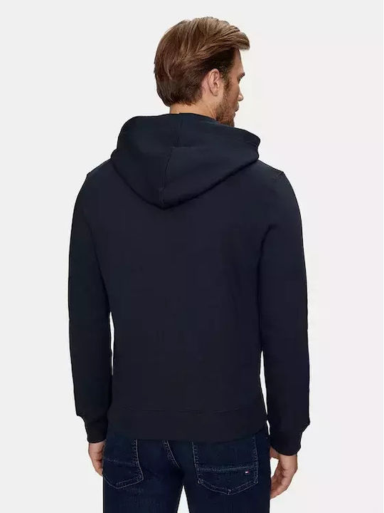 Guess Men's Sweatshirt Jacket with Hood Navy Blue