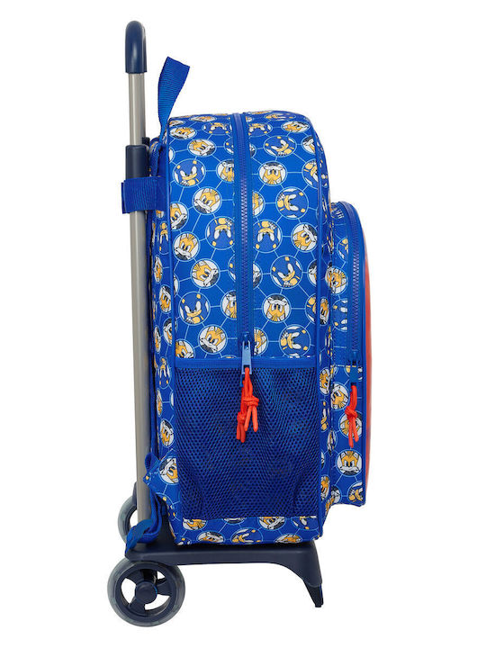 School Bag with Wheels Sonic Prime Blue 33 X 42 X 14 Cm