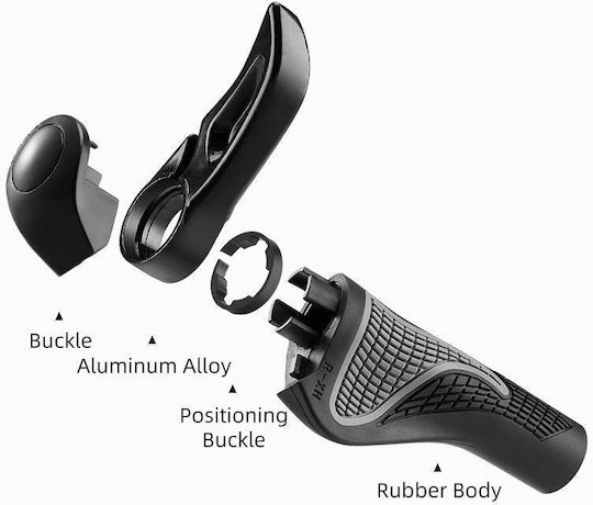 Rockbros HU-7016802870652 Bicycle Handlebar Grips in Black Color