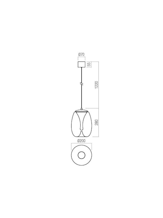 Redo Group Drop Su Hängelampe LED mit Warmes Weiß Licht Transparent