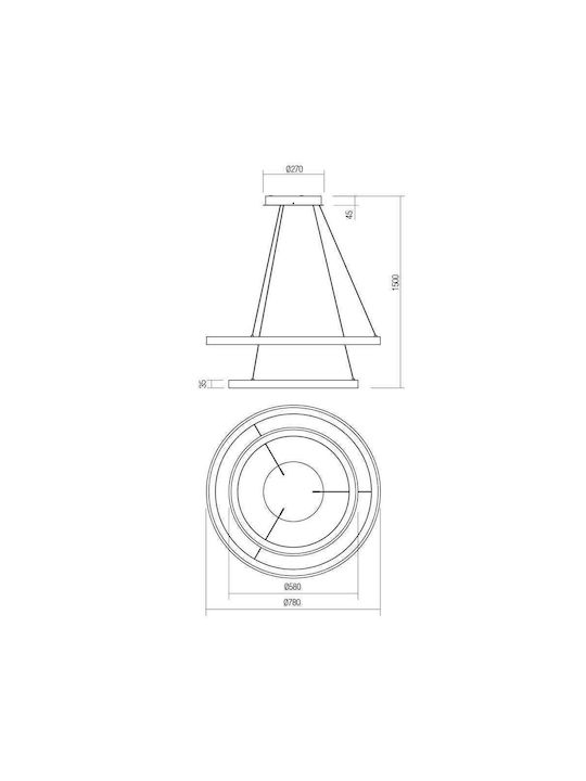 Redo Group Iconic Sux2c Lustră LED Alb