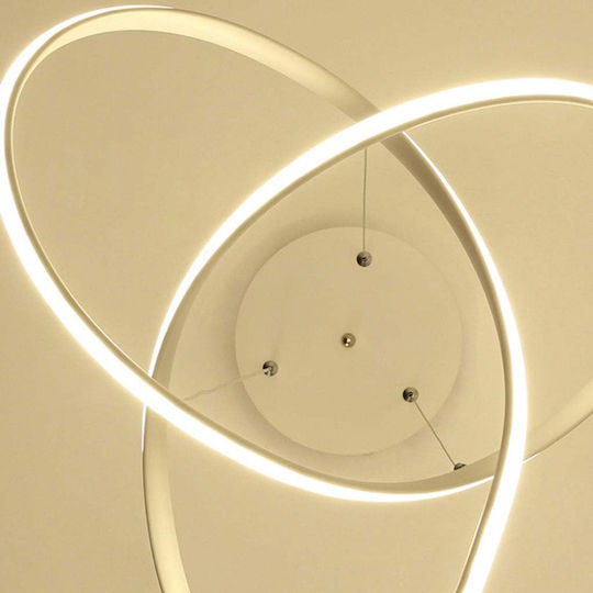 Powertech Κρεμαστό Φωτιστικό Λευκό LED με Φυσικό Λευκό Φως 60x60εκ.