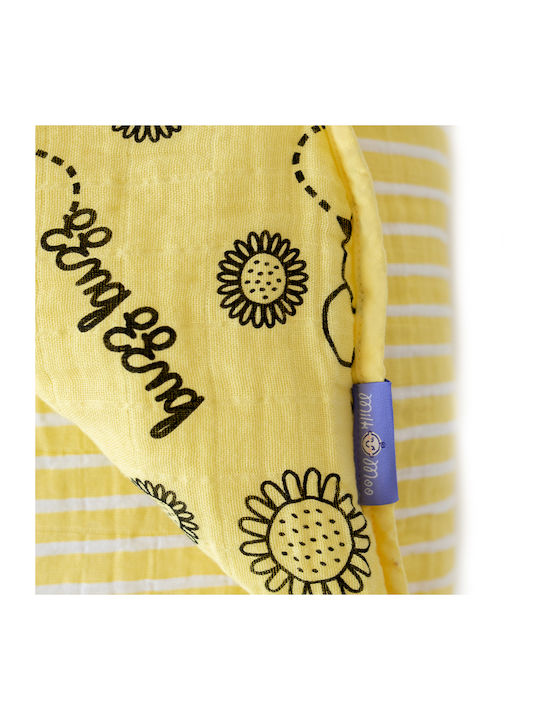 Milk&Moo Decke zum Einwickeln Yellow Gelb 90x110cm.