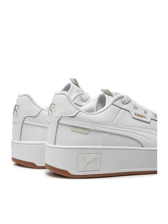 Carina Street Lux Damen Flatforms Sneakers Weiß