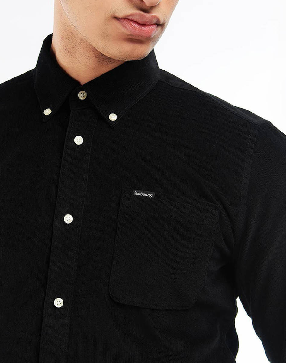 Barbour Ramsey Long-sleeved Corduroy Shirt Black MSH5001BK31