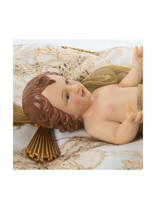 Decorative Figure Alexandra House Living Plastic Material Gold Baby Jesus 16 X 17 X 28 Cm Cushion